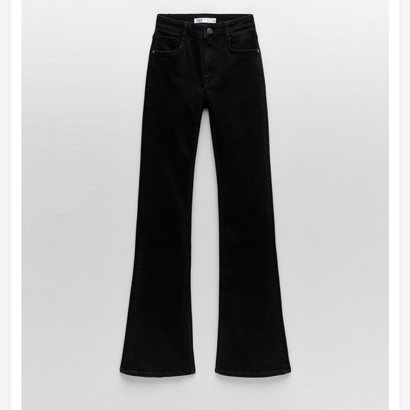Zara High Rise Flare Jeans - Picture 7 of 12